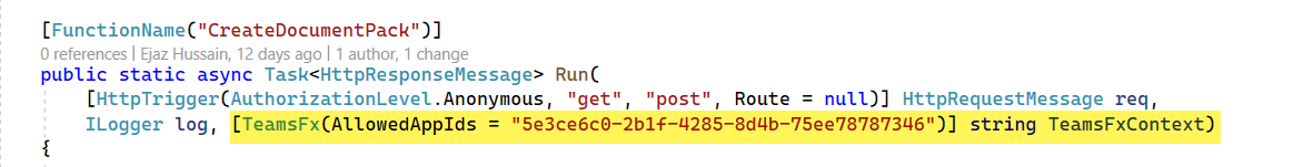 Configure TeamsFx Binding