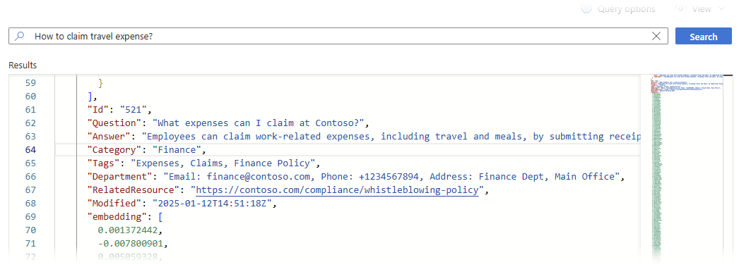 Query Azure AI Search Index